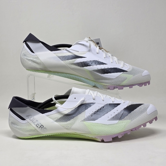 Adidas Adizero Finesse Track And Field White Core Green IE5487 Men’s Sz 14 New - Picture 2 of 14